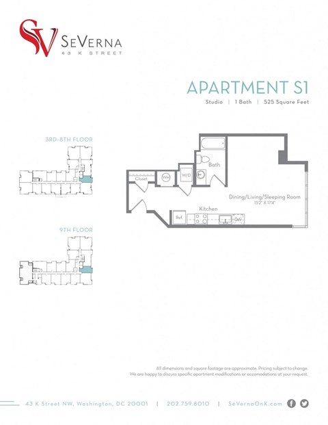 Floor plan for studio, 1 bath, 469 sqft
